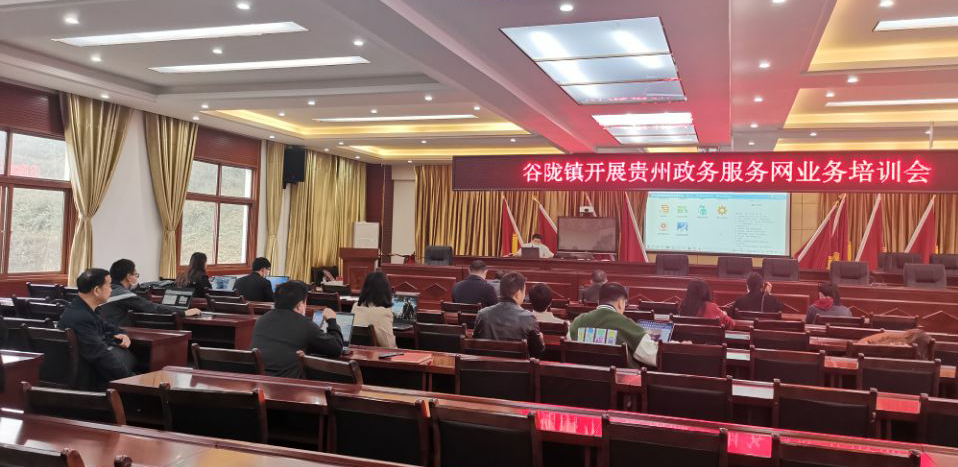 谷陇镇开展贵州政务服务网业务培训会
